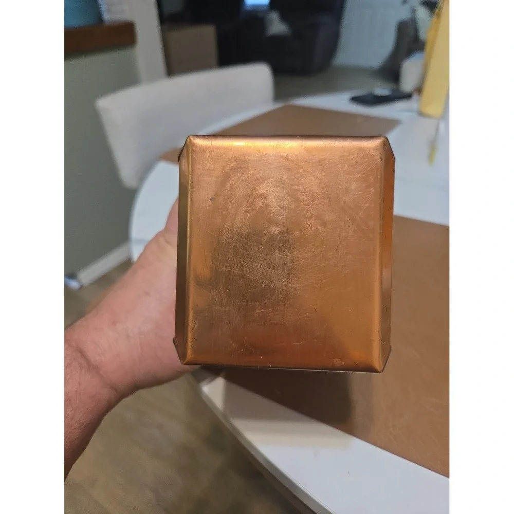 vintage Dripcut Starline copper-toned napkin holder 1960s, 1970s